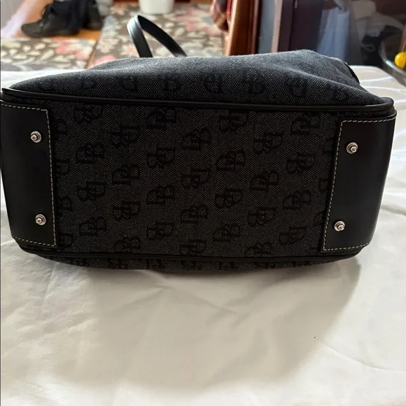 Dooney & Bourke Black Logo Jacquard Satchel with Matching Wallet - Picture 5 of 14